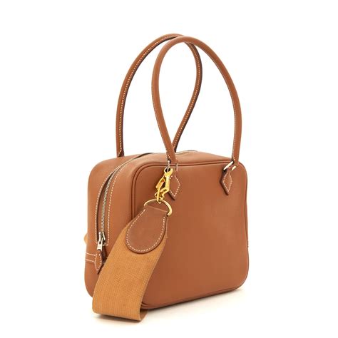hermes gold handbag plume